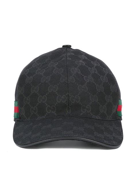 mens black gucci baseball hat|gg canvas baseball hat.